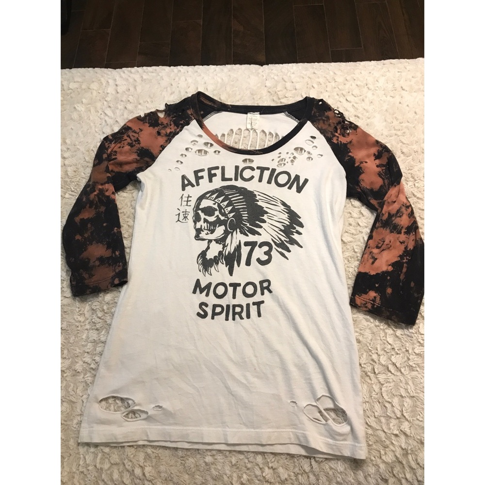 Women's Medium Affliction Hole-y Tee